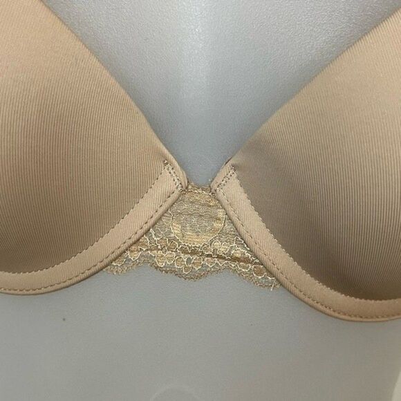 SO Intimates Beige Lace Padded Underwire Bra Size 34B - Picture 4 of 8